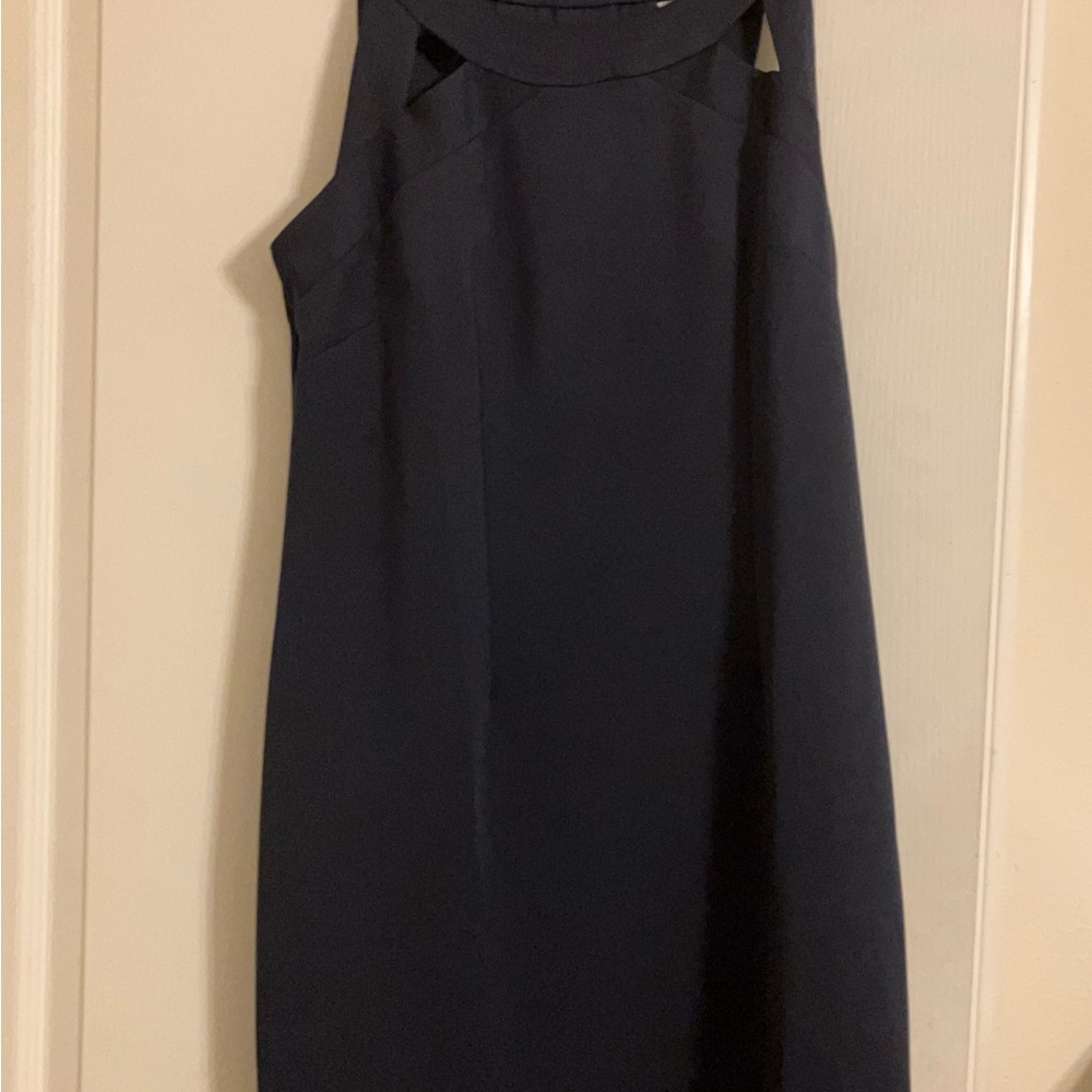 Chic Dark Navy Sleeveless Mini Dress
